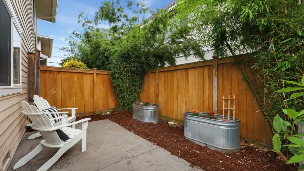Wooden Fence in Garden