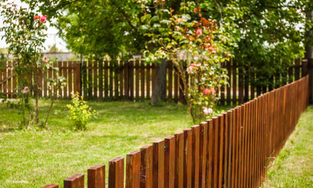 Garden fencing installation in West Yorkshire