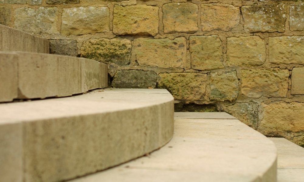 Garden wall construction in West Yorkshire